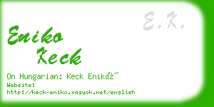 eniko keck business card